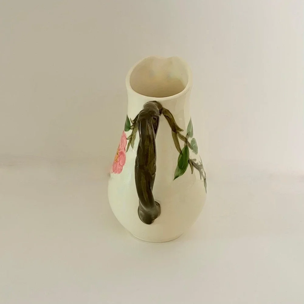 Vintage Franciscan DESERT ROSE Floral Syrup‎ Pitcher Flying F Mark Western